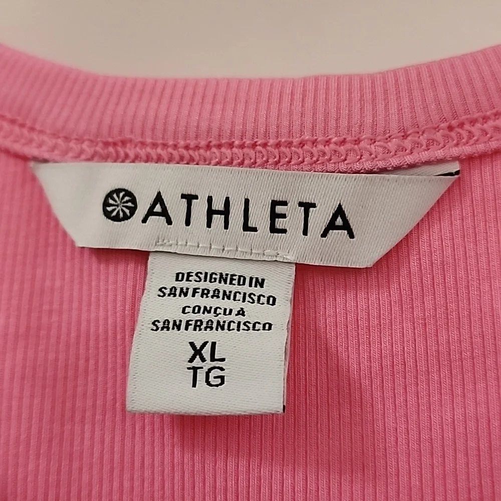 Athleta Signature Rib Tee Dress in Pink NWT - Picture 5 of 5